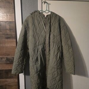 Zara Khaki Quilted Jacket